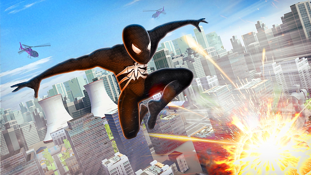 暗黑蜘蛛侠飞翔都市官方版Spider Superhero Fly Simulator截图3