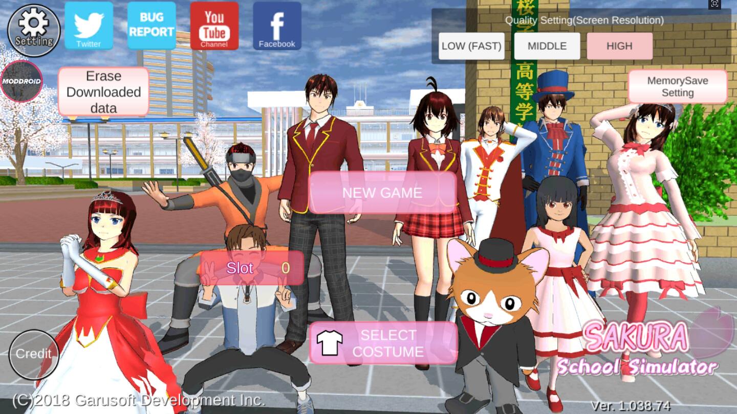 SAKURA SchoolSimulator高马尾版截图3